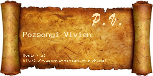Pozsonyi Vivien névjegykártya